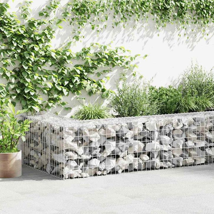 vidaXL Schanskorfmuur met deksels 900x30x50 cm, Jardin & Terrasse, Clôtures de jardin, Envoi