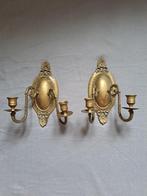 Kaars wandlamp (2) - Messing - Barokstijl