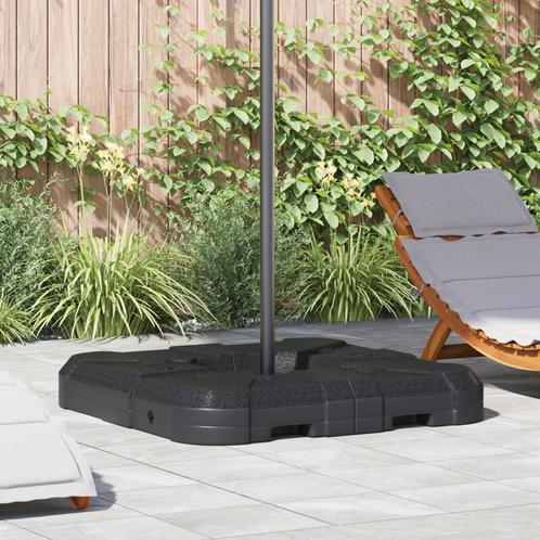 vidaXL Paraplu Basis Zetting 2 pcs Zwart 88.5 x 88.5 x 12 cm, Tuin en Terras, Parasols, Nieuw, Verzenden