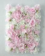 Flowerwall 40x60 cm 26 zachtroze wittinten rozen en, Nieuw