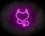 DEVIL HEART neon sign - LED neon reclame bord NEON licht, Articles professionnels, Horeca | Autre, Verzenden