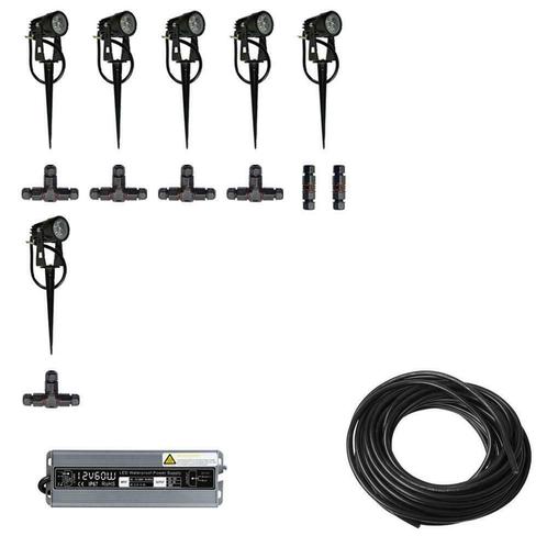 6x LED grond spot - 12V - 3 watt - complete set, Télécoms, Émetteurs & Récepteurs, Envoi