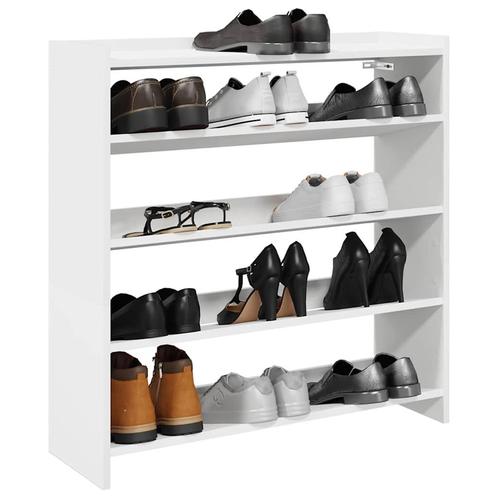 vidaXL Schoenenrek 80x25x81 cm bewerkt hout wit, Huis en Inrichting, Kasten | Schoenenkasten, Nieuw, Verzenden