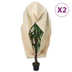 vidaXL Plantenhoezen met ritssluiting 2 st 70 g/m² 1,55x1,55, Verzenden