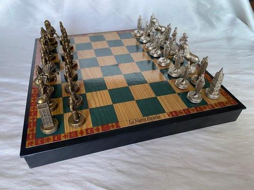 Schaakspel - De Kruistochten met de Tempeliers bronzen, Antiek en Kunst, Curiosa en Brocante