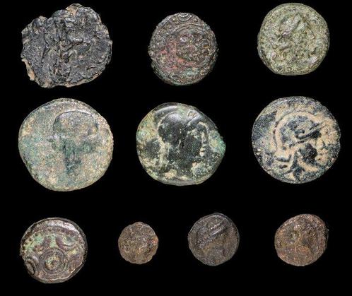 Oudheid Lote de 10 Æ monedas Incluyendo Pontus Amisos,, Postzegels en Munten, Munten | Europa | Niet-Euromunten