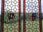 Antiek Glas-in-loodraam - 1900s - Panelen in metalen frame