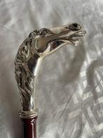 Canne de marche - Bois, Laiton, Plaqué(e) argent - Cavallo -