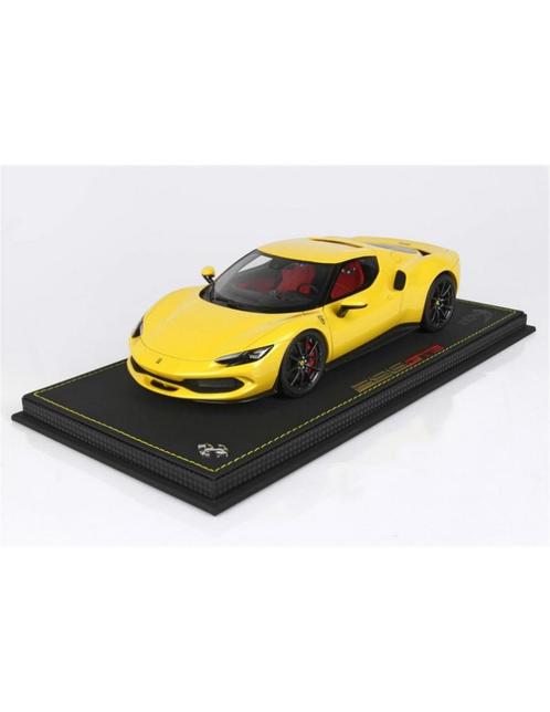 2021 FERRARI 296 GTB GIALLO MODENA BBR MODELCAR 45/99, Hobby en Vrije tijd, Modelauto's | 1:18