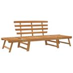 2-in-1 Tuinbank 190cm Massief Hout | Retour Deal, Tuin en Terras, Verzenden, Nieuw, Hout