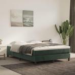 vidaXL Pocketveringmatras 140x190x20 cm fluweel donkergroen, Huis en Inrichting, Slaapkamer | Matrassen en Bedbodems, Verzenden