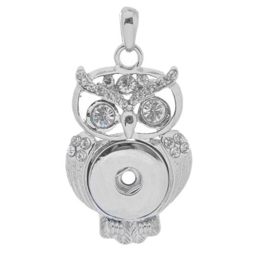 Fako Bijoux® - Kettinghanger - Click Buttons - Uil, Handtassen en Accessoires, Kettingen, Verzenden