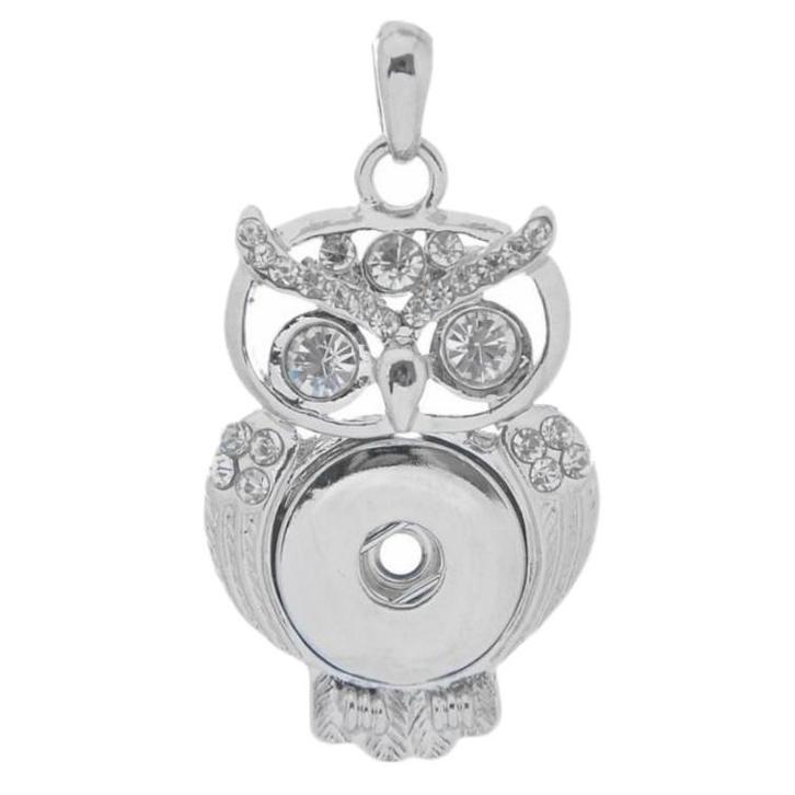 Fako Bijoux - Kettinghanger - Click Buttons - Uil, Handtassen en Accessoires, Kettingen, Verzenden