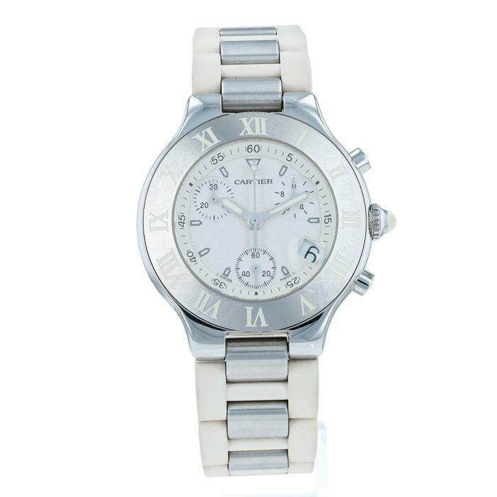 Cartier - Must 21 Chronoscaph Date - Zonder Minimumprijs -, Handtassen en Accessoires, Horloges | Heren