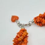 Bloedkoraal - Zilver - Armband - CORALLO MEDITERRANEO, Antiek en Kunst