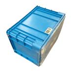 Stapelbak 600x400x400 blauw gesloten bodem/wanden gebruikt, Ophalen of Verzenden
