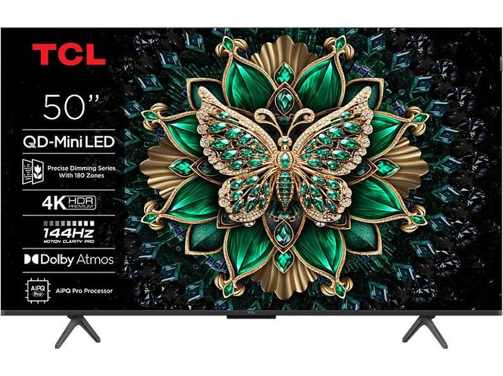 Tcl -   Qd-miniled Google Tv 50 (2025) - Zwart, Audio, Tv en Foto, Televisies, 100 cm of meer, 100 cm of meer, Nieuw, Overige merken