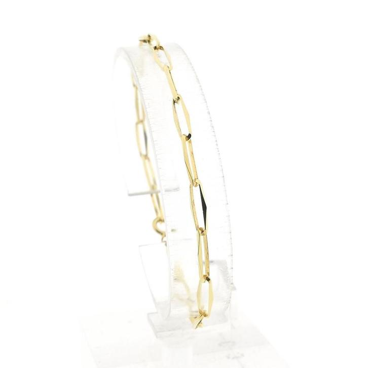 Gouden closed forever armband (Schakelarmband), Handtassen en Accessoires, Armbanden, Overige kleuren, Gebruikt, Goud, Ophalen of Verzenden