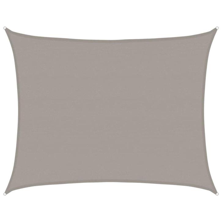 HDPE Zonnezeil 6x8m Lichtgrijs | Retour Deal: OP = OP!, Tuin en Terras, Schaduwdoeken, Nieuw, Verzenden