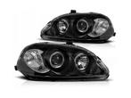 Angel Eyes Black koplamp units geschikt voor Honda Civic, Autos : Pièces & Accessoires, Verzenden