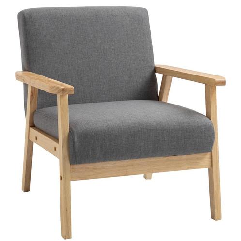 TRUUSK Oorfauteuil met Armleuningen - Loungestoel in Linnenl, Huis en Inrichting, Stoelen, Verzenden