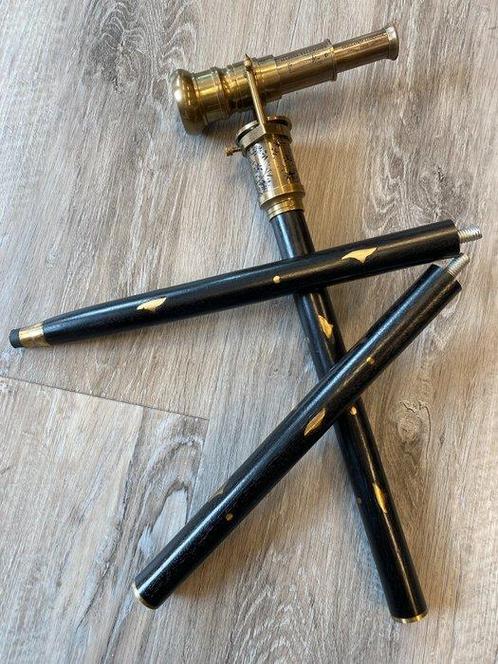 Wandelstok - Hout, Messing, Antiek en Kunst, Kunst | Designobjecten