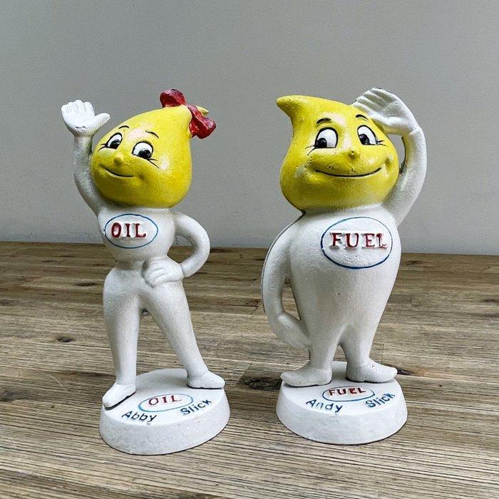 Esso - Spaarpot (2) - Gietijzer, Antiquités & Art, Curiosités & Brocante