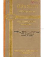 1948 WOLSELEY 14 60 INSTRUCTIEBOEKJE ENGELS, Autos : Divers, Modes d'emploi & Notices d'utilisation, Ophalen of Verzenden