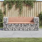 vidaXL Banc de jardin design gabion 184x71x65,5 cm bois, Tuin en Terras, Verzenden