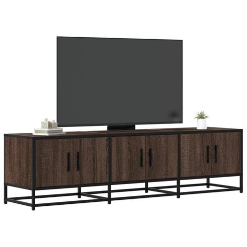 vidaXL Tv-meubel 150x35x41 cm bewerkt hout metaal bruin, Huis en Inrichting, Kasten |Televisiemeubels, Nieuw, Verzenden