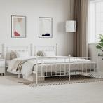 vidaXL Bedframe met hoofd- en voeteneinde metaal wit 200x200, Huis en Inrichting, Slaapkamer | Bedden, Verzenden, Nieuw