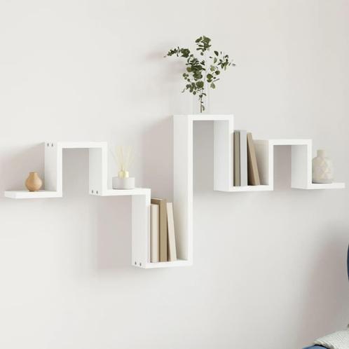 vidaXL Wandschap 104,5x10x43 cm bewerkt hout wit, Huis en Inrichting, Kasten | Wandmeubels, Nieuw, Verzenden