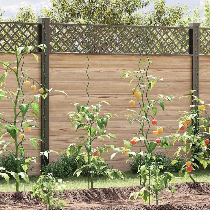 vidaXL Spiraalvormige plantensteunen 50 pcs Groen 170 cm, Tuin en Terras, Bloembakken en Plantenbakken, Nieuw, Verzenden