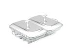 Veiling - Serveerschaal met Rechaud - 2 x 1,6L - 51x30x15 cm
