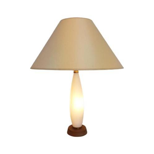 Vintage Scandinavische Tafellamp Teak Melk Glas Lamp Design, Huis en Inrichting, Lampen | Tafellampen, Verzenden