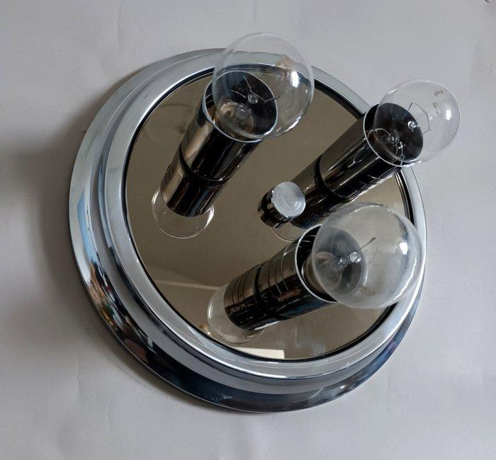 Plafonnier - Acier, Verre, Antiek en Kunst, Antiek | Verlichting