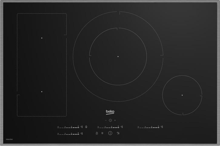 Beko HII84700UFTX – Inductiekookplaat 80 cm – 4 zones met, Electroménager, Tables de cuisson, Enlèvement ou Envoi