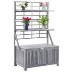 vidaXL Opbergbox met latwerk 99x55x160 cm massief acaciahout, Tuin en Terras, Bergingen en Tuinkasten, Verzenden, Nieuw