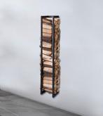 Lendo Online Brandhoutrek wandmodel 25x25x148cm zwart staal, Jardin & Terrasse, Bois de chauffage, Verzenden