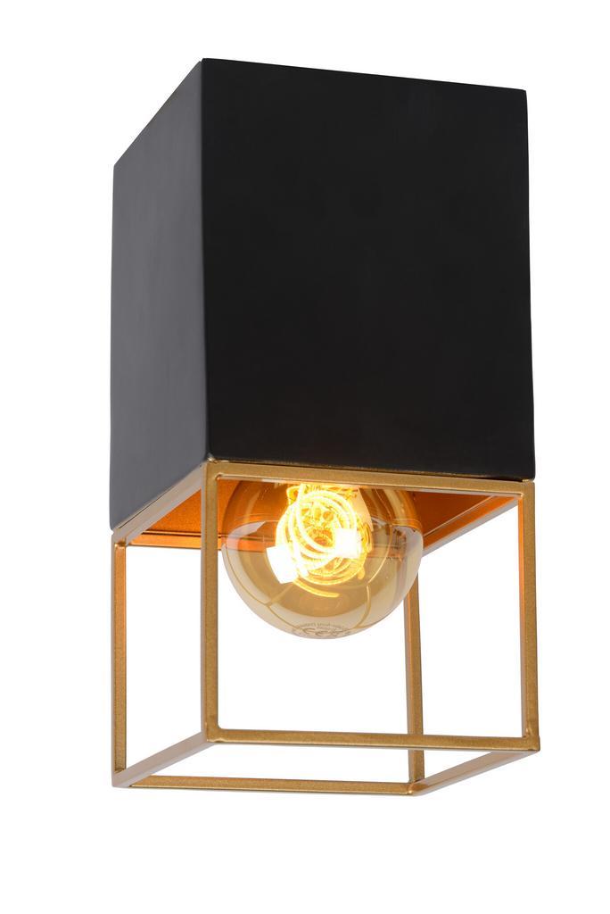 Lucide RIXT - Plafonnière - 1xE27 - Zwart, Huis en Inrichting, Lampen | Losse lampen, Nieuw, Verzenden