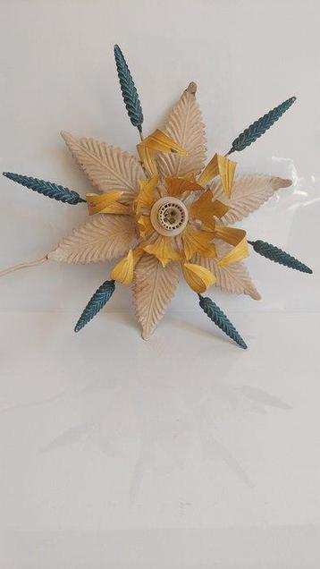 Lampe - Métal - Feuille de palmier/épis de blé suspendus