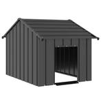 vidaXL Hondenhok met dak 83x130x85 cm gegalvaniseerd staal, Dieren en Toebehoren, Hondenhokken, Verzenden, Nieuw