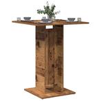 vidaXL Bistrotafel 60x60x75 cm bewerkt hout oud houtkleurig, Huis en Inrichting, Verzenden, Nieuw