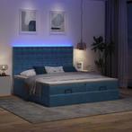 vidaXL Bed poef met matrassen en leds 200x200 cm fluweel, Huis en Inrichting, Slaapkamer | Bedden, Verzenden, Nieuw