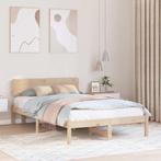 vidaXL Bedframe met hoofdeinde Naturel 140 x 190 cm Massief, Verzenden, Nieuw