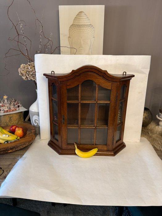 Vitrinekast - Antieke vitrinekast gemaakt van hout - Eik, Antiquités & Art, Curiosités & Brocante