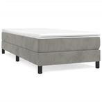 90x200 Bedframe Fluwelen Bekleding Lichtgrijs - Retour De..., 90 cm, Eenpersoons, Verzenden, Nieuw