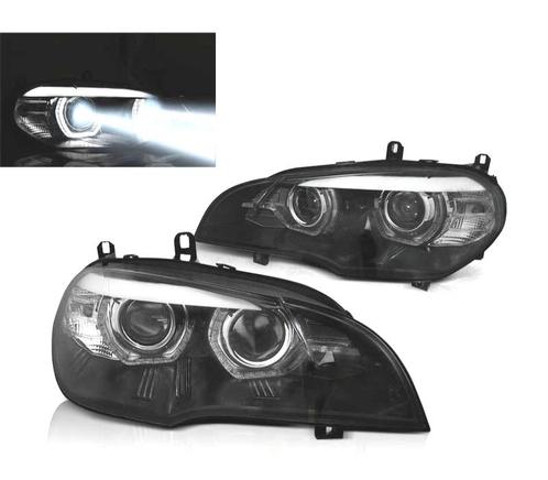Phares Pour Bmw X5 E70 07-13 Oem Xénon Angel Eyes Led Noir, Auto-onderdelen, Verlichting, Verzenden