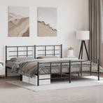 vidaXL Bedframe met hoofd- en voeteneinde metaal zwart, Huis en Inrichting, Slaapkamer | Bedden, Verzenden, Nieuw