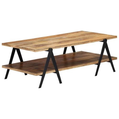 vidaXL Salontafel 115x60x40 cm massief mangohout, Huis en Inrichting, Tafels | Salontafels, Nieuw, Verzenden